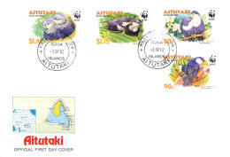 AITUTAKI - FDC WWF 2002 - BIRD / 4194 - Aitutaki