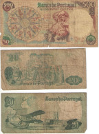 Billets Anciens X 4 / Banco De Portugal/500-20-20-20 Ouro/Escudos/ 1964-1971-1978-1979            BILL267 - Portogallo