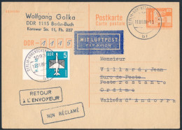 RDA Entier Postal / DDR - Ganzsachen Mi.Nr. P 87 I (1986) Von Berlin 11-1-1988 Nach Andorra - Cartes Postales - Oblitérées