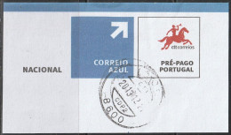Fragment - Postmark LAGOS -|- Correio Azul. Pré-Pago / Prepaid Blue Mail - Usati