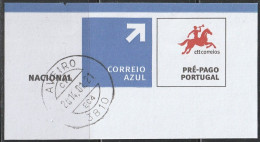 Fragment - Postmark AVEIRO -|- Correio Azul. Pré-Pago / Prepaid Blue Mail - Usati