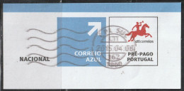 Fragment - Postmark CPL SUL -|- Correio Azul. Pré-Pago / Prepaid Blue Mail - Usati