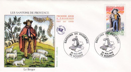 FDC--1995--Santons De Provence--  Le  Berger    .......cachet   SCEAUX - 92 - 1990-1999