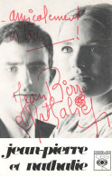 AUTOGRAPHE DE JEAN PIERRE ET NATHALIE - DEDICACE - Zangers & Muzikanten