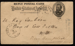 UY3r Reply Card Bridgton ME To East Tilton NH 1903 - ...-1900