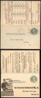 UY6 Sep.3 Postal Card With Reply New York NY ADVERTISED HANDKERCHIEF 1915 - 1901-20