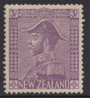 NEW ZEALAND 1926 ADMIRALS 3/- PURPLE STAMP MVLH. - Ungebraucht