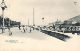 ESPAGNE - San Sebastian - Paseo De Los Fueros - Animé - Carte Postale Ancienne - Guipúzcoa (San Sebastián)