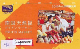 Telecarte SINGAPORE Reliée (90) - Telefonkarte SINGAPORE Verbunden - Phonecard SINGAPORE Related - Japan - Landschaften