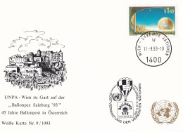Nations Unies Vienne. Carte Postale 1990 YT 103 Oblitéré 1er Jour - Maximumkaarten