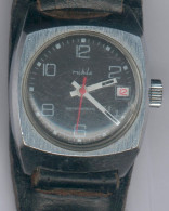 Ruhla Herrenarmbanduhr 70er Jahre Mechanisch, Mit Neuen Lederarmband, Funktionstüchtig, II- - Horloge: Luxe