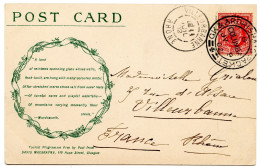 GRANDE BRETAGNE - GB 1P GK & ARDRISHAIG PACKET COLUMBA SUR CARTE POSTALE, 1902 - Storia Postale
