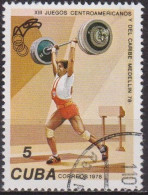 Sports Olympiques - CUBA - Haltérophilie - N° 2064 - 1978 - Oblitérés