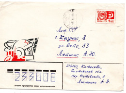 61811 - Russland / UdSSR - 1983 - 4K GAUmschlag "Kosmos / Revolution" KOTEL'VA -> KAUNAS - Covers & Documents