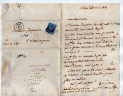 TB 4541 - 1861 - Lettre De Me PERRIN, Avoué Licencié à BLOIS Pour Me GAIGNAISON, Notaire à SAINT - AIGNAN - 1849-1876: Periodo Clásico