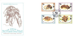 BRIT. INDIAN OCEAN TERR. - FDC WWF 1993 - CRAB / 4248 - Territoire Britannique De L'Océan Indien