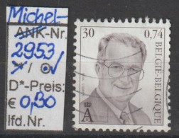 2000 - BELGIEN - FM/DM "König Albert II." 30 Fr / € 0,74 Dkl'violettbraun  - O Gestempelt - S.Scan (2953o Be) - 1993-2013 Koning Albert II (MVTM)