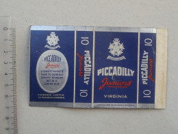 TABAC Authentique Paquet 10 Cigarettes Vide Ancien PICCADILLY Juniors: VIRGINIA CARRERAS - Autres & Non Classés