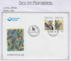 Faroe Islands Amsel + Star 2v FDC (PD154) - Faune Arctique