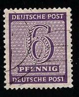 1945 Numeral Michel DD 129Yw AFA DD-WS 8II Unificato DD-SOC 129A  Used - Gebraucht