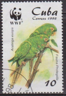 Oiseaux, Faune - Perroquets Verts - CUBA - W.W.F. - N° 3749 - 1998 - Oblitérés