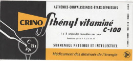 BUVARD CRINO STHENYL VITAMINE - Produits Pharmaceutiques