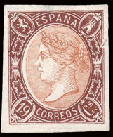 España - (*) Isabel II - Ensayo De Color - 19 Cuartos Castaño Y Castaño Claro - Gálvez 333 - Unused Stamps