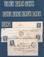 France N°10 - Dont 7 Paires Et 1 Lettre Pour Constantine - B - 1852 Louis-Napoleon