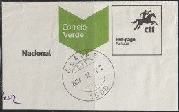 Fragment - Postmark OLAIAS -|- Correio Verde. Pré-Pago / Prepaid Green Mail - Usati