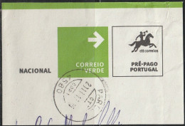 Fragment - Postmark PAREDES -|- Correio Verde. Pré-Pago / Prepaid Green Mail - Usati