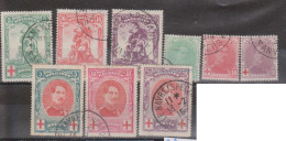 Belgique N° 126 à 134 - 1914-1915 Rotes Kreuz