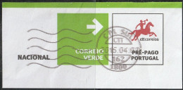 "VERY RARE . RED KNIGHT" Fragment - Postmark CPL SUL -|- Correio Verde. Pré-Pago / Prepaid Green Mail - Usati