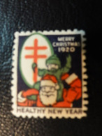 1920 Santa Claus Vignette Christmas Seals Seal Label Poster Stamp USA - Zonder Classificatie