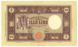 1000 LIRE BARBETTI GRANDE M TESTINA FASCIO II TIPO 12/12/1942 BB+ - Regno D'Italia – Other