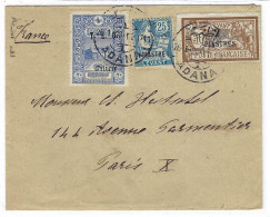 1920 - Enveloppe D' ADANA  Affr. Mixte LEVANT  + Turquie  T E O  / Cilicie Pour Paris - Storia Postale