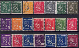 YT 288 à 302B - Used Stamps
