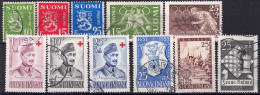 YT 384 à 386, 388 à 395 - Used Stamps