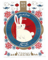 ARGENTINA 2023 Chinesse Calendar Chinese Horoscope Year Of The Rabbit Souvenir Sheet - Ongebruikt