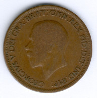 England / United Kingdom George V. (1910-1936) 1/2 Penny 1928 (Bronze) KM#837, Ss - Autres & Non Classés