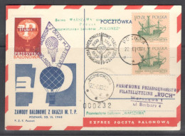 Poland.   Balloon Competition For The M.T.P. Cup. Poznań 1963.  The 32nd Poznań International Fair. Special Cancellation - Covers & Documents