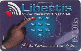Gabon - Libertis - Votre Opérateur National, Exp.30.09.2002, GSM Refill 2.000FCFA, Used - Gabon