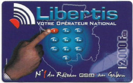 Gabon - Libertis - Votre Opérateur National, Exp.31.05.2003, GSM Refill 2.000FCFA, Used - Gabon