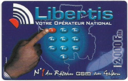 Gabon - Libertis - Votre Opérateur National, Exp.31.08.2003, GSM Refill 2.000FCFA, Used - Gabun