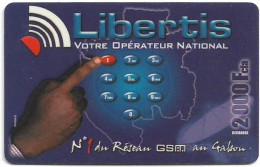 Gabon - Libertis - Votre Opérateur National, Exp.31.12.2002, GSM Refill 2.000FCFA, Used - Gabun