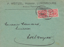 Luxembourg - Luxemburg - Lettre  1907 - P.WEITZEL , HUSSIER , LUXEMBOURG - Covers & Documents