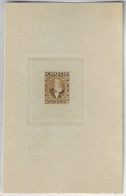 Brazil Cottens Essay Stamp In Sepia Color Emperor Pedro II 1,000 Réis Format 88x140 Mm - Neufs