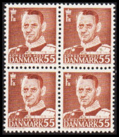 1951. DANMARK. Frederik IX 55 øre In Never Hinged 4-block.  (Michel 315) - JF541109 - Brieven En Documenten