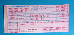 Billet De Passage AIR FRANCE, Paris Ch. De Gaulle - Beijing, Chine, 1988, Frais Fr 1.60 E - Mundo