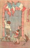 (SERGE) Illustration ORPHELINAT DES ARMEES Enfants Sonnant à La Porte 1916 - Griff
