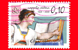 VATICANO - Usato - 2008 - Cappella Sistina - 0,10 - Sibilla Eritrea - Oblitérés